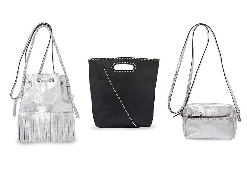 Product, White, Bag, Style, Fashion accessory, Font, Shoulder bag, Fashion, Black, Metal, 