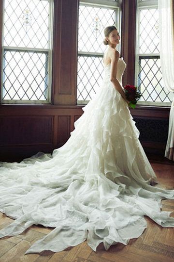 Gown, Wedding dress, Dress, Clothing, Bride, Bridal party dress, Bridal clothing, Photograph, Shoulder, Bridal accessory, 