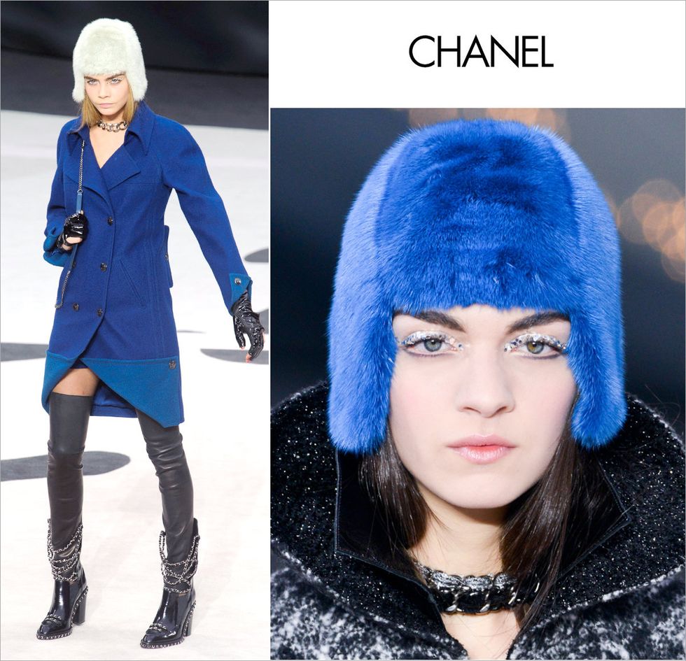 Clothing, Blue, Sleeve, Winter, Textile, Electric blue, Style, Street fashion, Headgear, Jewellery, 