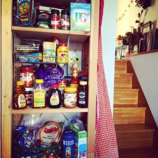 Food, Shelving, Drink, Bottle, Houseplant, Beverage can, Shelf, Convenience store, Food storage, Convenience food, 