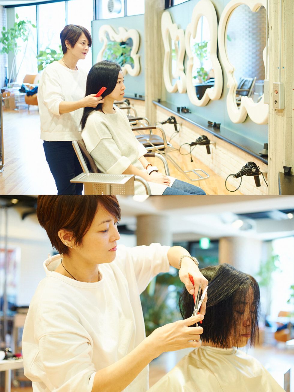 Head, Hairstyle, Beauty salon, Service, Hairdresser, Temple, Black hair, Houseplant, Personal grooming, Long hair, 