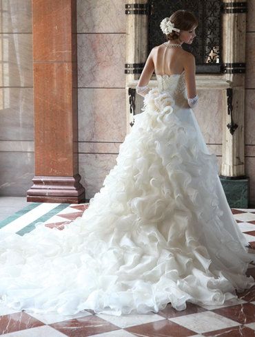 Gown, Wedding dress, Dress, Bride, Clothing, Bridal party dress, Bridal clothing, Photograph, Shoulder, Fashion model, 