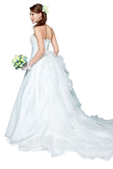 Clothing, Dress, Shoulder, Textile, Photograph, Standing, Bridal clothing, White, Wedding dress, Formal wear, 