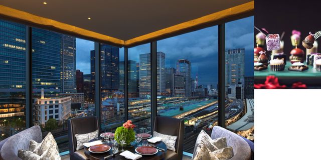Table, Commercial building, Tower block, Condominium, Outdoor furniture, Cityscape, Apartment, Outdoor table, Skyscraper, Couch, 
