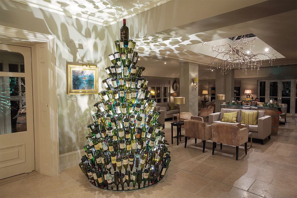 Interior design, Christmas tree, Christmas decoration, Room, Building, Interior design, Tree, Lobby, Christmas, 