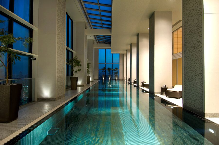 Blue, Swimming pool, Real estate, Tile, Fixture, Azure, Aqua, Turquoise, Reflection, Resort, 