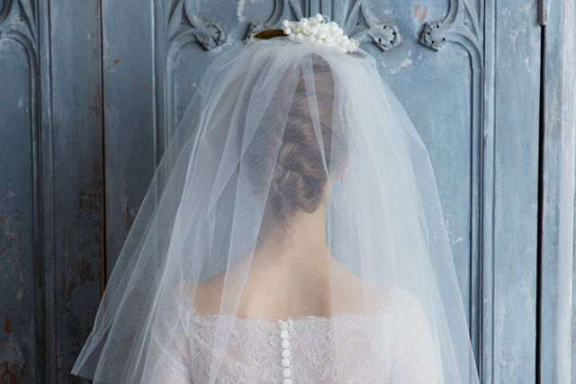 Clothing, Bridal veil, Bridal clothing, Veil, Dress, Sleeve, Bridal accessory, Shoulder, Bride, Textile, 