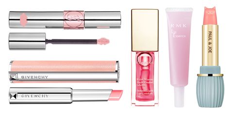 Red, Lipstick, Pink, Magenta, Peach, Parallel, Tints and shades, Material property, Cosmetics, Cylinder, 