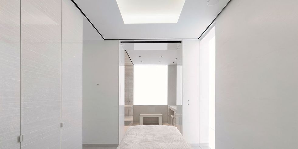 White, Ceiling, Property, Room, Interior design, Architecture, Building, Floor, House, Daylighting, 