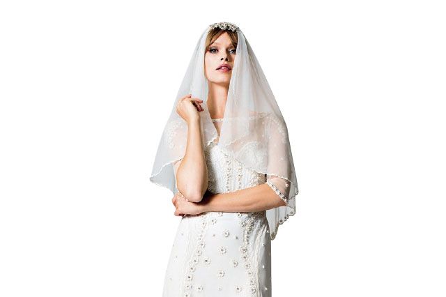 Sleeve, Shoulder, Textile, Dress, Gown, Bridal clothing, Formal wear, Wedding dress, Bride, Beige, 