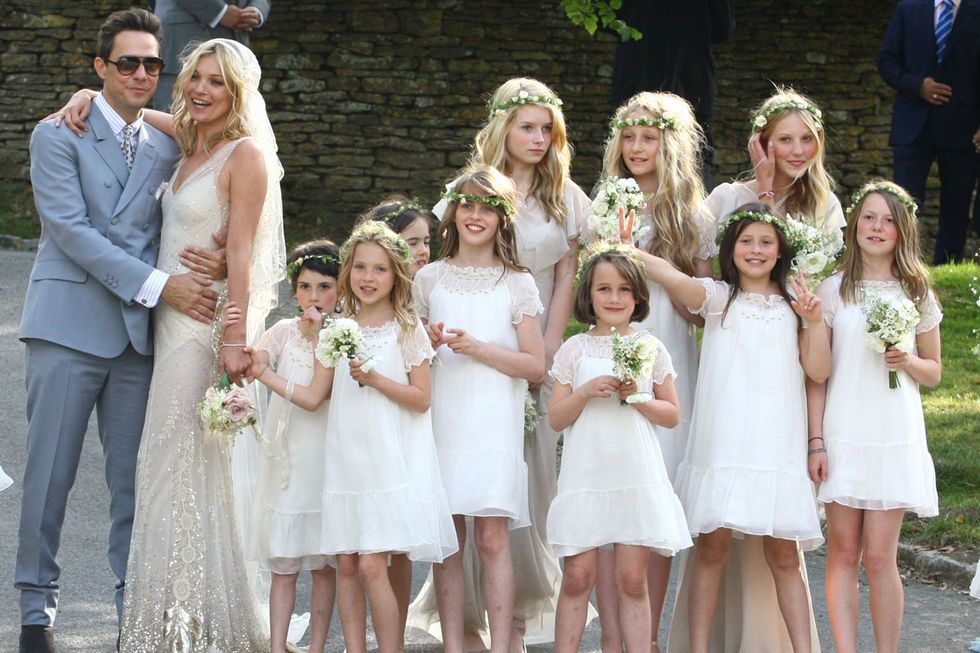 Photograph, Child, Ceremony, Event, Bridal party dress, Bride, Dress, Wedding, Bridal clothing, Wedding dress, 