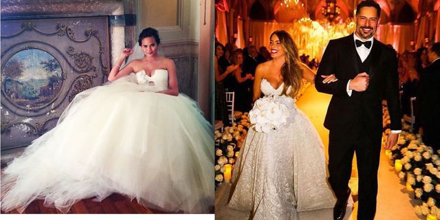 Gown, Wedding dress, Dress, Bride, Bridal clothing, Clothing, Photograph, Shoulder, Formal wear, Event, 