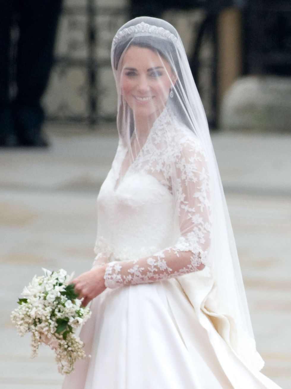Clothing, Bridal veil, Bridal clothing, Veil, Dress, Eyebrow, Photograph, Petal, White, Wedding dress, 