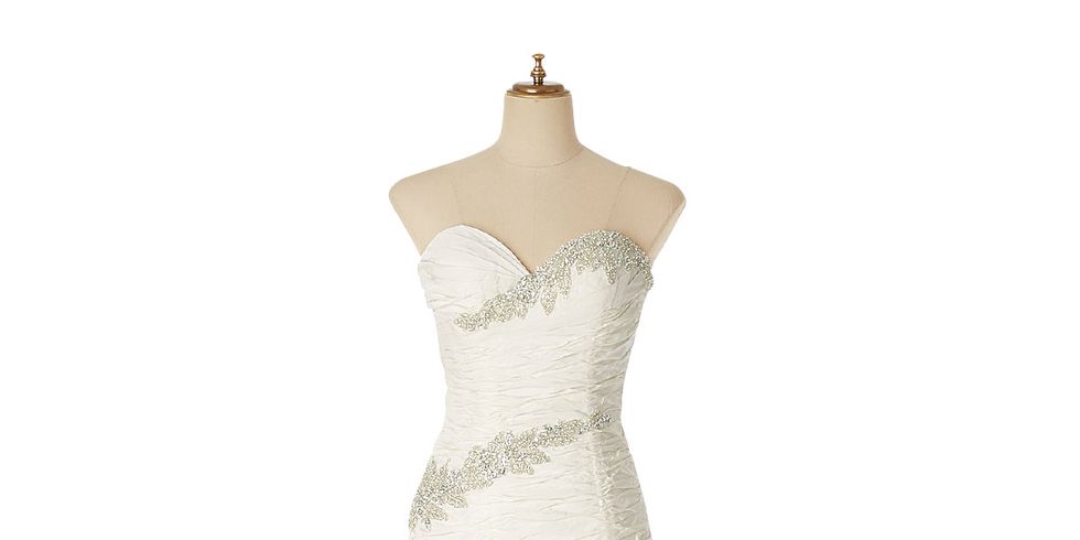 Clothing, Gown, Dress, Wedding dress, Bridal party dress, Shoulder, Strapless dress, Bridal clothing, A-line, Cocktail dress, 