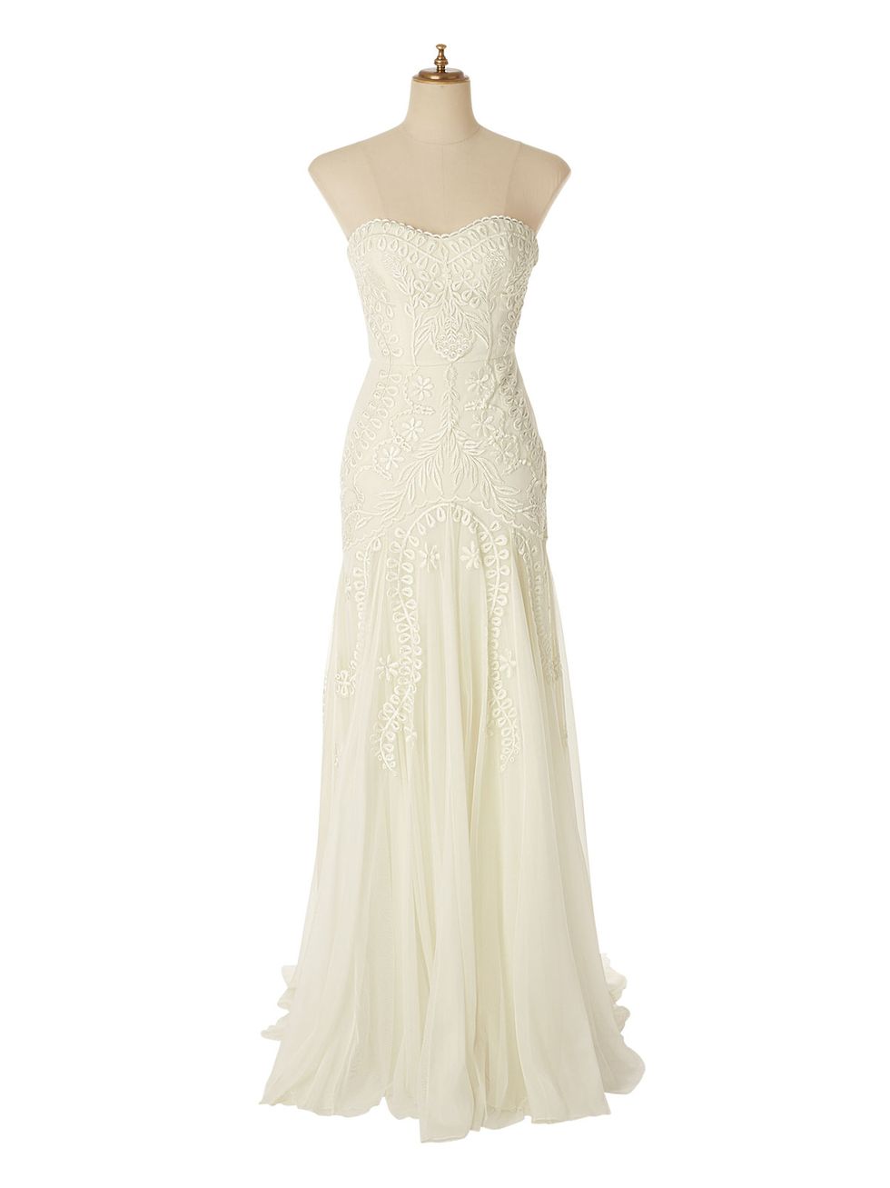 Gown, Clothing, Dress, Shoulder, Bridal party dress, Wedding dress, Strapless dress, A-line, Day dress, Cocktail dress, 