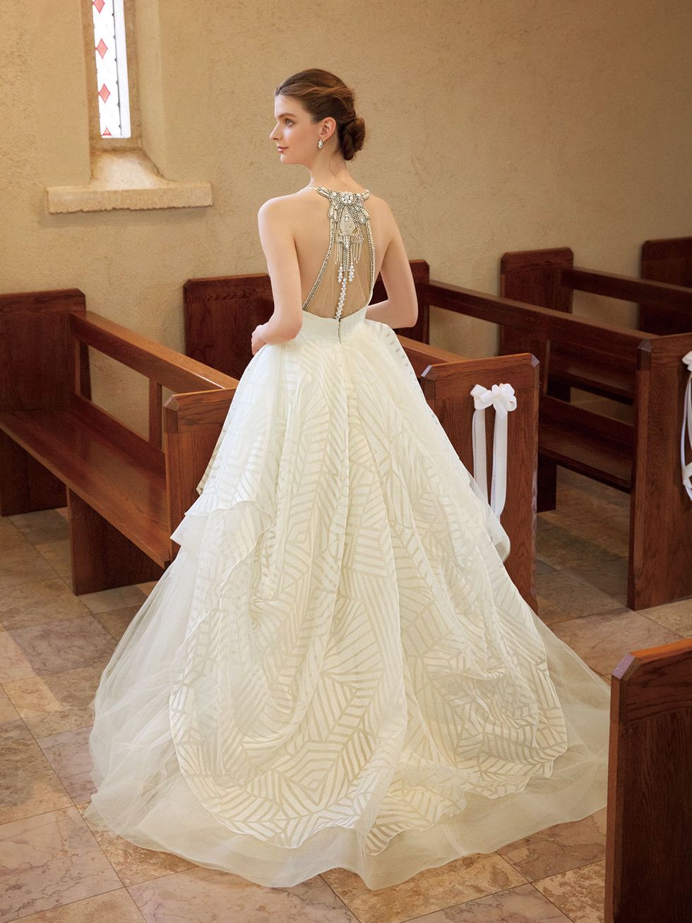 Gown, Wedding dress, Clothing, Dress, Bride, Bridal party dress, Bridal clothing, Shoulder, Bridal accessory, Photograph, 