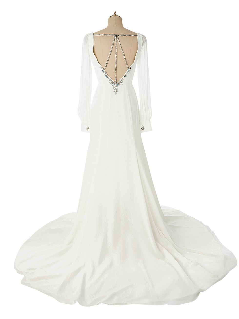Clothing, Dress, Gown, White, Shoulder, Wedding dress, Bridal party dress, Neck, Bridal accessory, Bridal clothing, 
