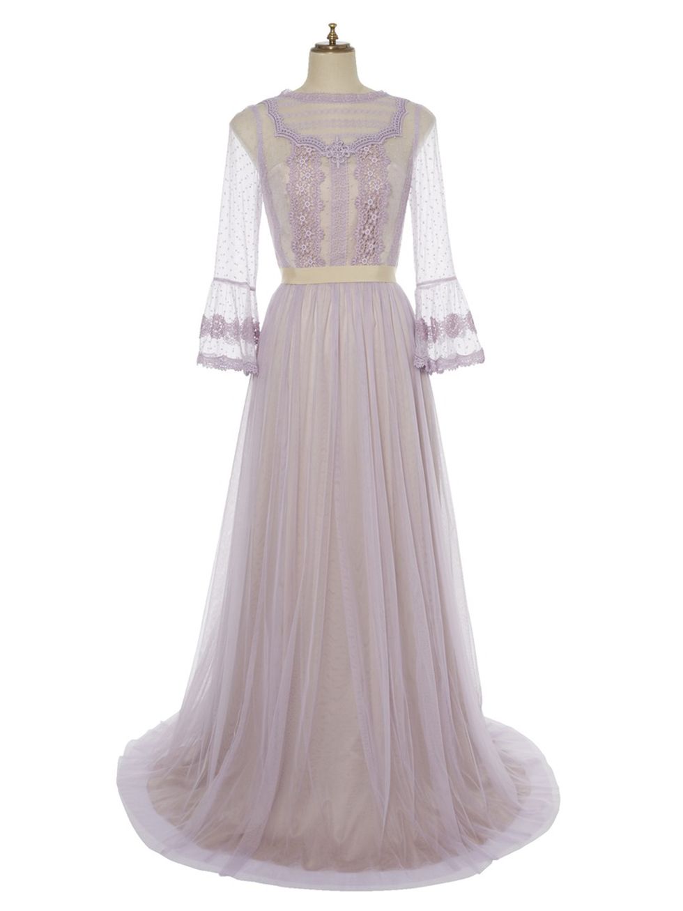 Clothing, Gown, Dress, Shoulder, A-line, Bridal party dress, Sleeve, Victorian fashion, Fashion, Wedding dress, 