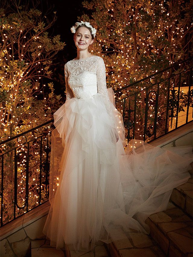 Clothing, Lighting, Sleeve, Dress, Bridal clothing, Bride, Gown, Wedding dress, Christmas decoration, Formal wear, 