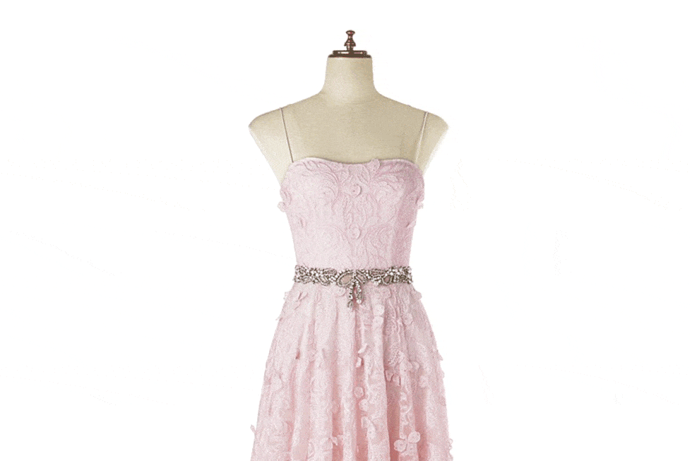 Product, Dress, Textile, White, One-piece garment, Pink, Formal wear, Pattern, Style, Magenta, 