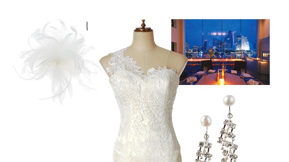 Clothing, Dress, Gown, Shoulder, White, Bridal party dress, Wedding dress, A-line, Bridal clothing, Strapless dress, 