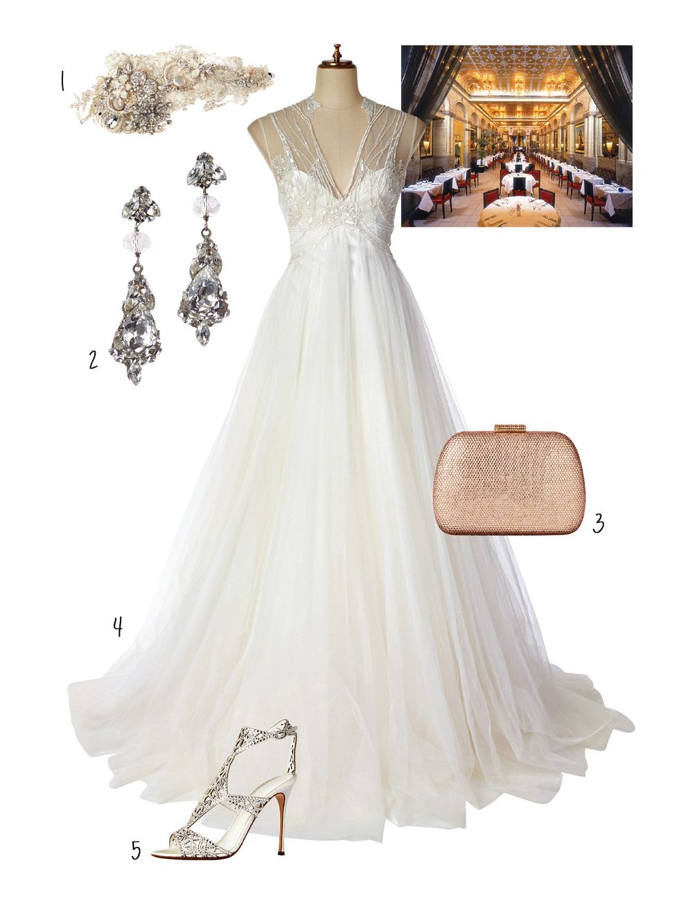 Clothing, Gown, Dress, Wedding dress, White, Shoulder, Bridal party dress, Fashion model, A-line, Bridal clothing, 