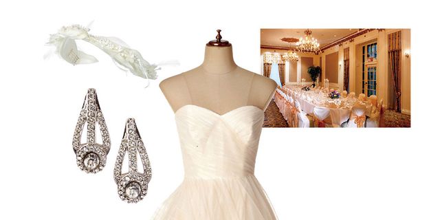 Dress, Wedding dress, Clothing, Gown, Bridal clothing, Shoulder, Bridal party dress, Fashion accessory, Bride, Bridal accessory, 