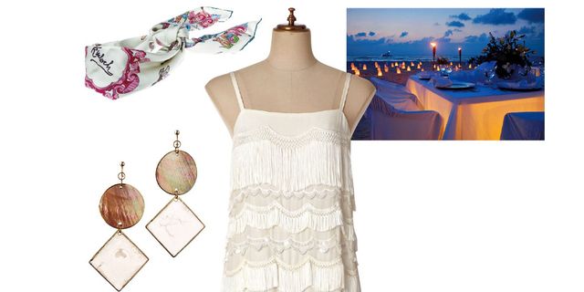White, Clothing, Dress, Pink, Fashion, Neck, Design, Textile, Pattern, Beige, 