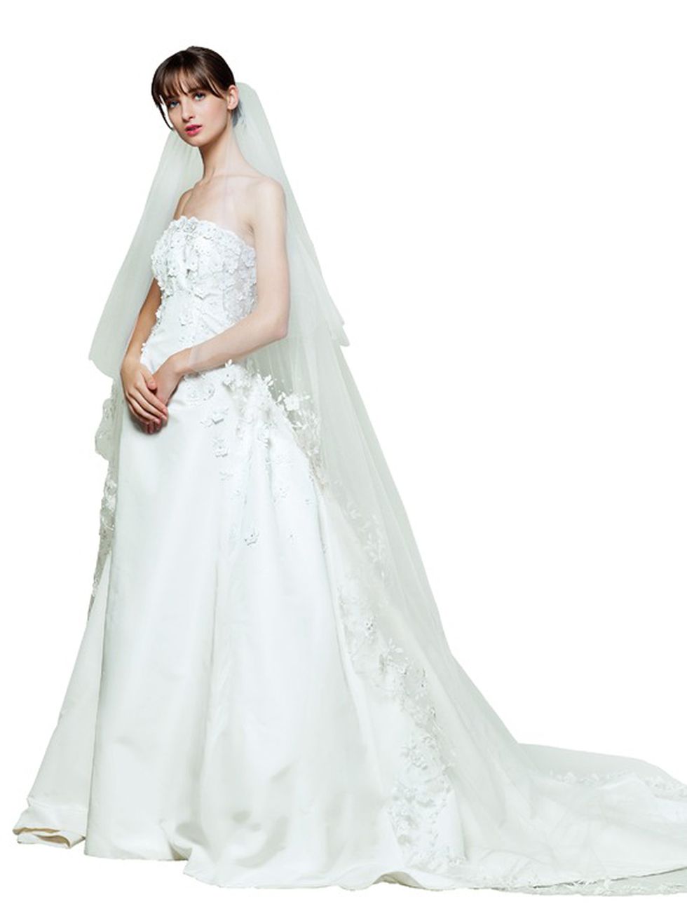 Clothing, Sleeve, Dress, Shoulder, Bridal clothing, Textile, Photograph, White, Standing, Wedding dress, 
