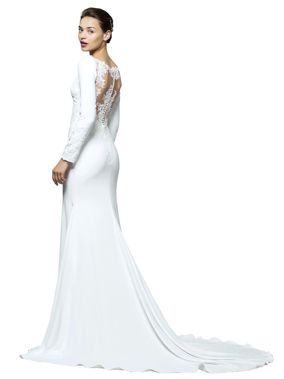 Gown, Dress, Clothing, Fashion model, Wedding dress, Shoulder, Bride, Bridal clothing, A-line, Formal wear, 