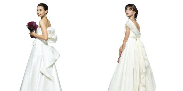 Gown, Clothing, Dress, Wedding dress, Fashion model, Shoulder, Bridal clothing, Bride, Bridal party dress, Formal wear, 