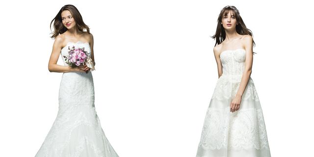 Gown, Clothing, Dress, Wedding dress, Shoulder, White, Bridal clothing, Fashion model, Bridal party dress, Bride, 