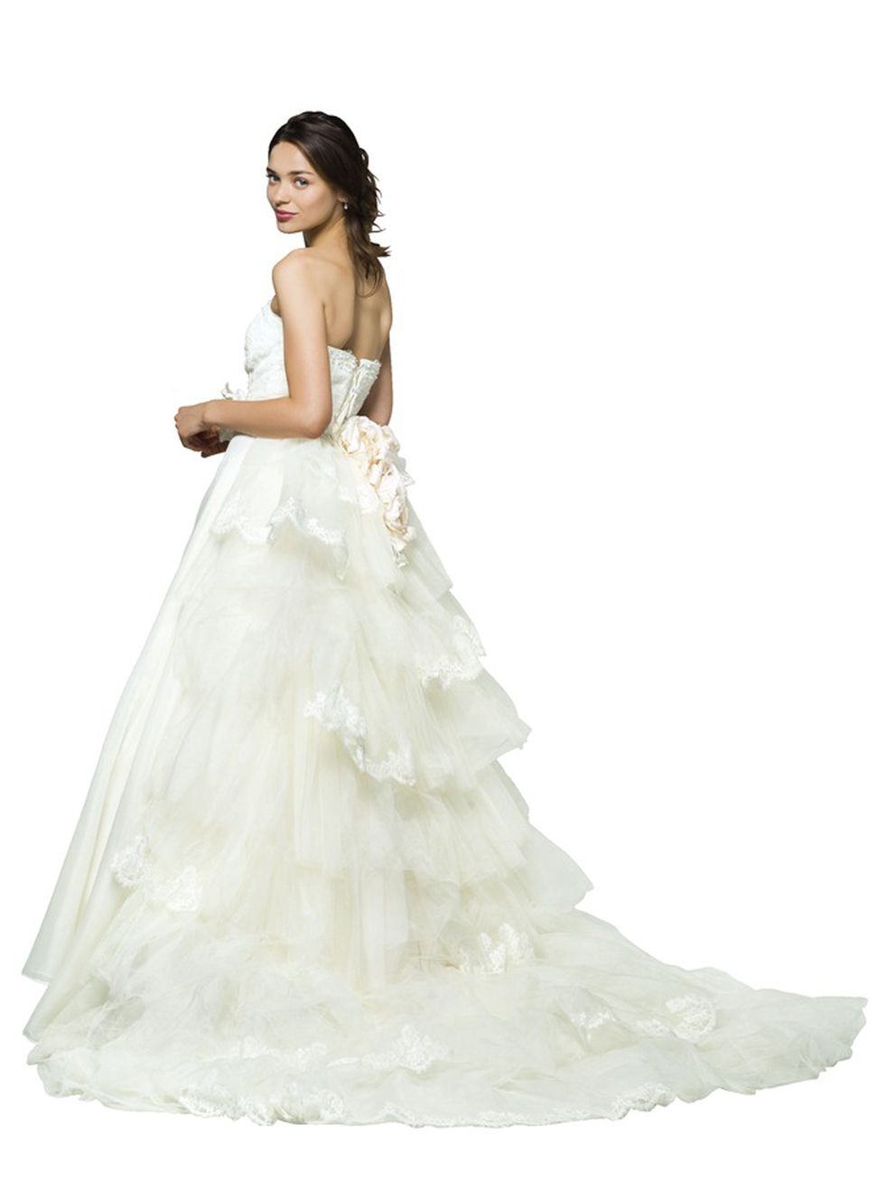 Gown, Wedding dress, Dress, Clothing, Fashion model, Bride, Bridal clothing, Bridal party dress, Shoulder, Strapless dress, 