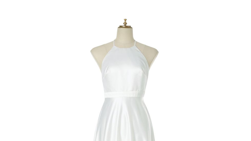 Clothing, Dress, Sleeve, Shoulder, Textile, White, One-piece garment, Gown, Formal wear, Wedding dress, 
