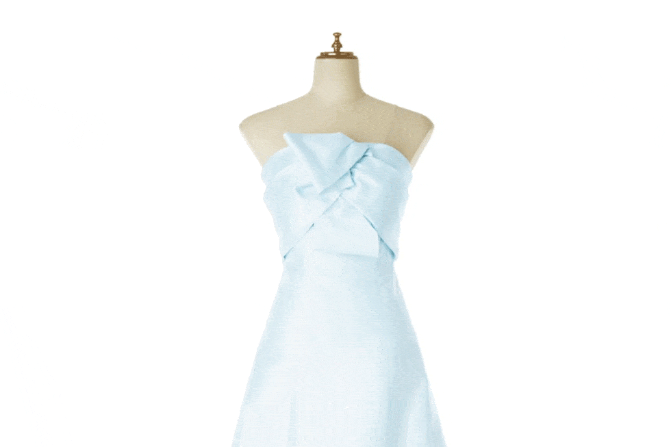 Clothing, Blue, Dress, Sleeve, Shoulder, Textile, White, One-piece garment, Gown, Formal wear, 