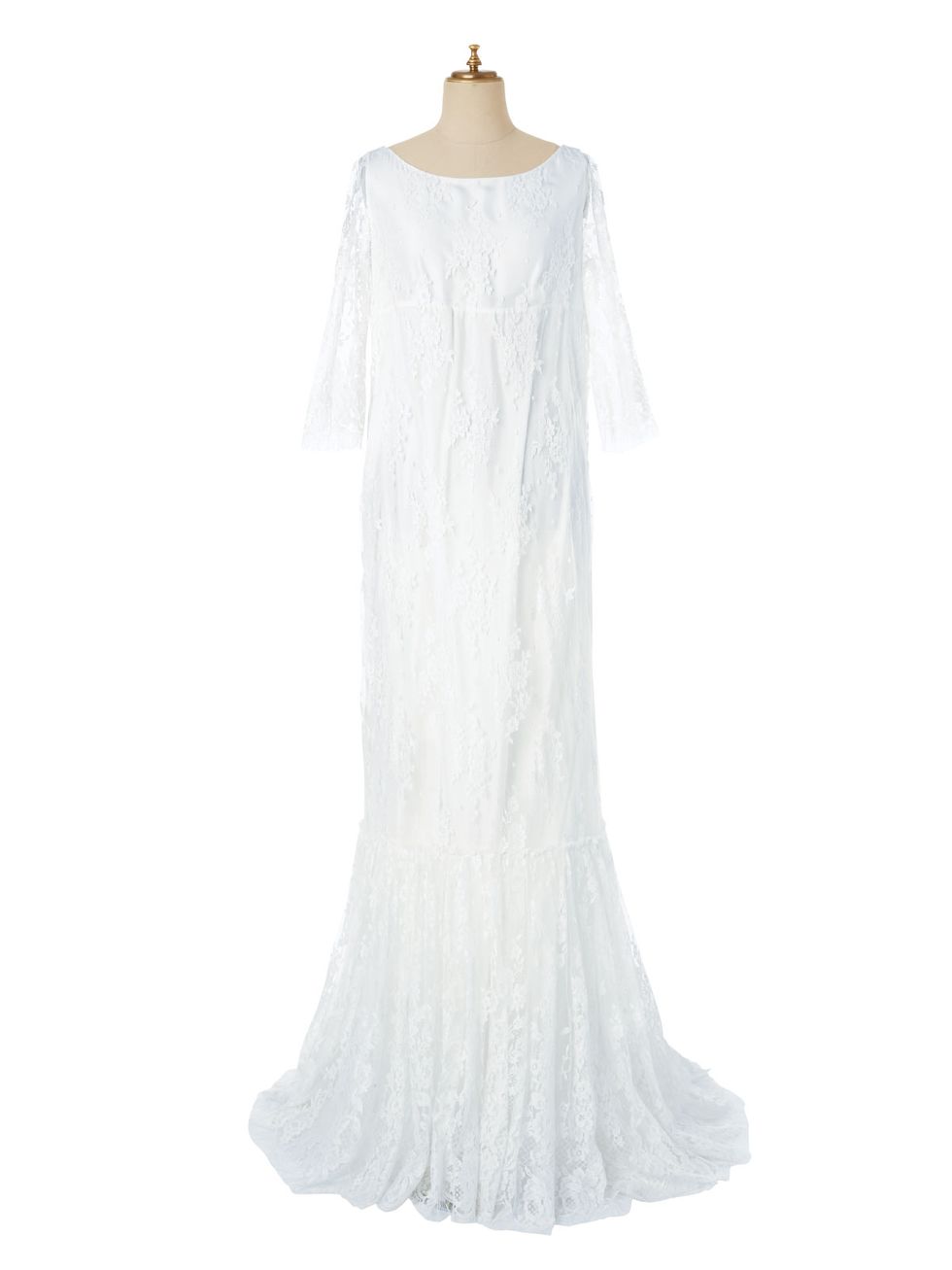 Clothing, Sleeve, Dress, Shoulder, Textile, White, One-piece garment, Style, Formal wear, Wedding dress, 