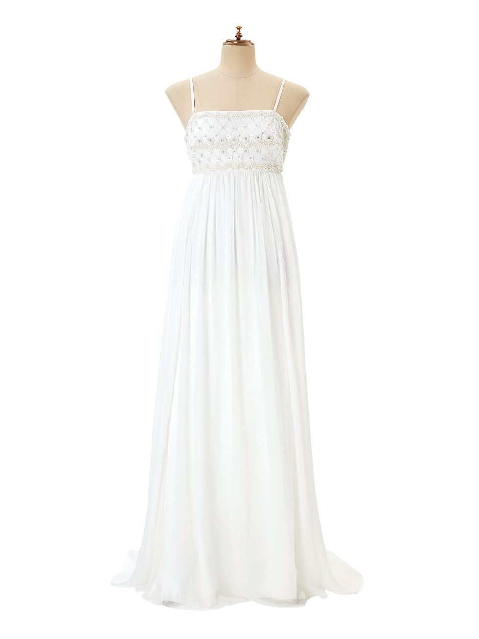 Gown, Clothing, Dress, White, Shoulder, Bridal party dress, Wedding dress, A-line, Day dress, Bridal clothing, 