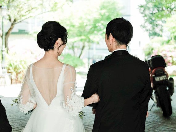 Photograph, Facial expression, Wedding dress, Bride, Ceremony, Dress, Bridal clothing, Gown, Wedding, Skin, 