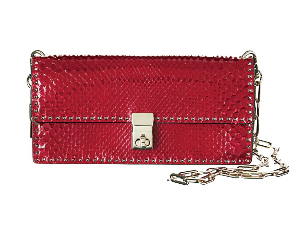 Red, Bag, Handbag, Fashion accessory, Leather, Wallet, Coin purse, Rectangle, Material property, Wristlet, 