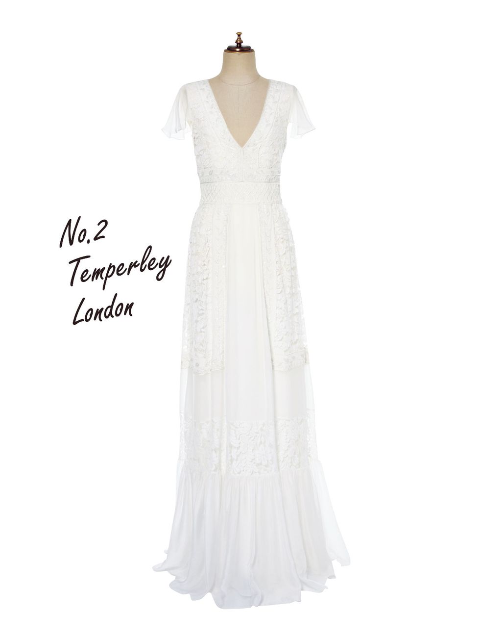 Clothing, Gown, Dress, White, Wedding dress, Shoulder, Bridal party dress, A-line, Bridal clothing, Neck, 