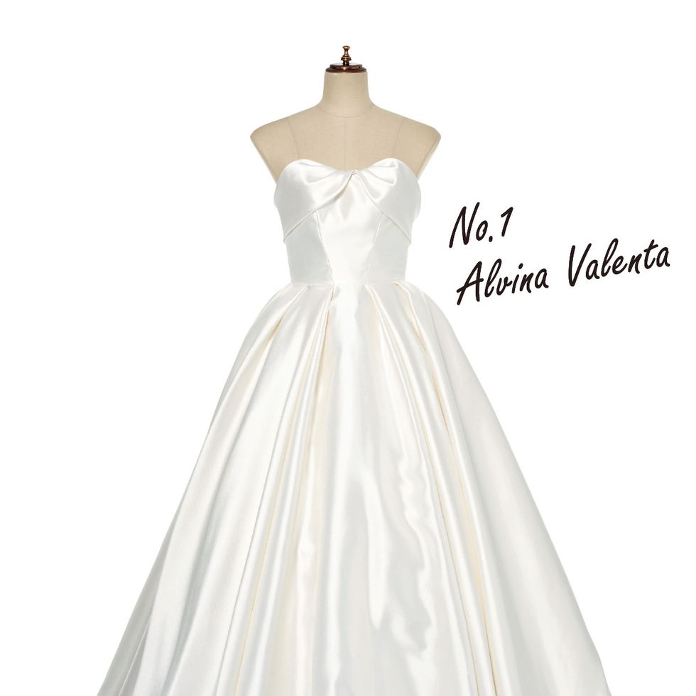 Clothing, Gown, Dress, Bridal party dress, Wedding dress, Strapless dress, A-line, Bridal clothing, Shoulder, Formal wear, 