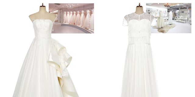 Dress, Gown, Clothing, White, Shoulder, Bridal party dress, Wedding dress, A-line, Bridal clothing, Formal wear, 