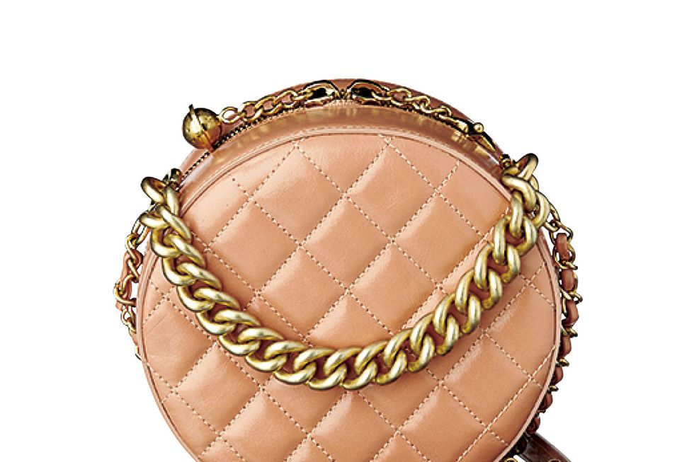 Bag, Handbag, Fashion accessory, Coin purse, Beige, Peach, Jewellery, Chain, Shoulder bag, 