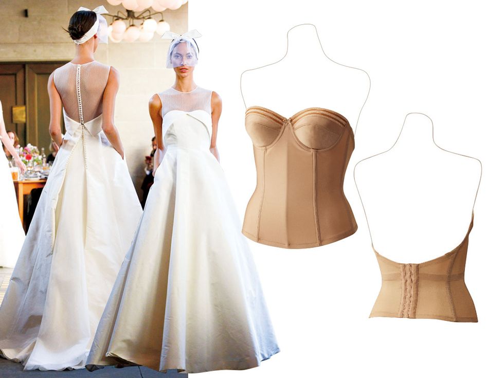 Dress, Clothing, Gown, Wedding dress, White, Bridal party dress, Bridal clothing, Shoulder, Fashion model, A-line, 