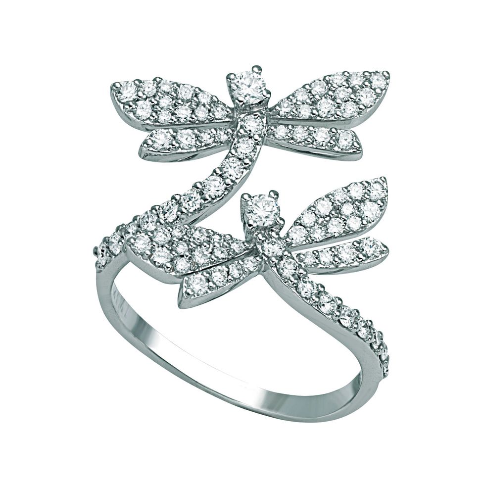 Diamond, Fashion accessory, Jewellery, Dragonflies and damseflies, Silver, Engagement ring, Brooch, Metal, Ring, Platinum, 