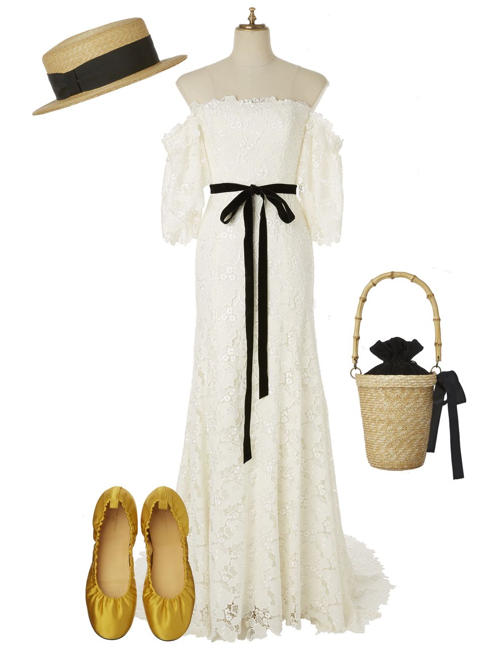 White, Clothing, Dress, Footwear, Beige, Costume, Robe, Outerwear, Gown, Costume design, 