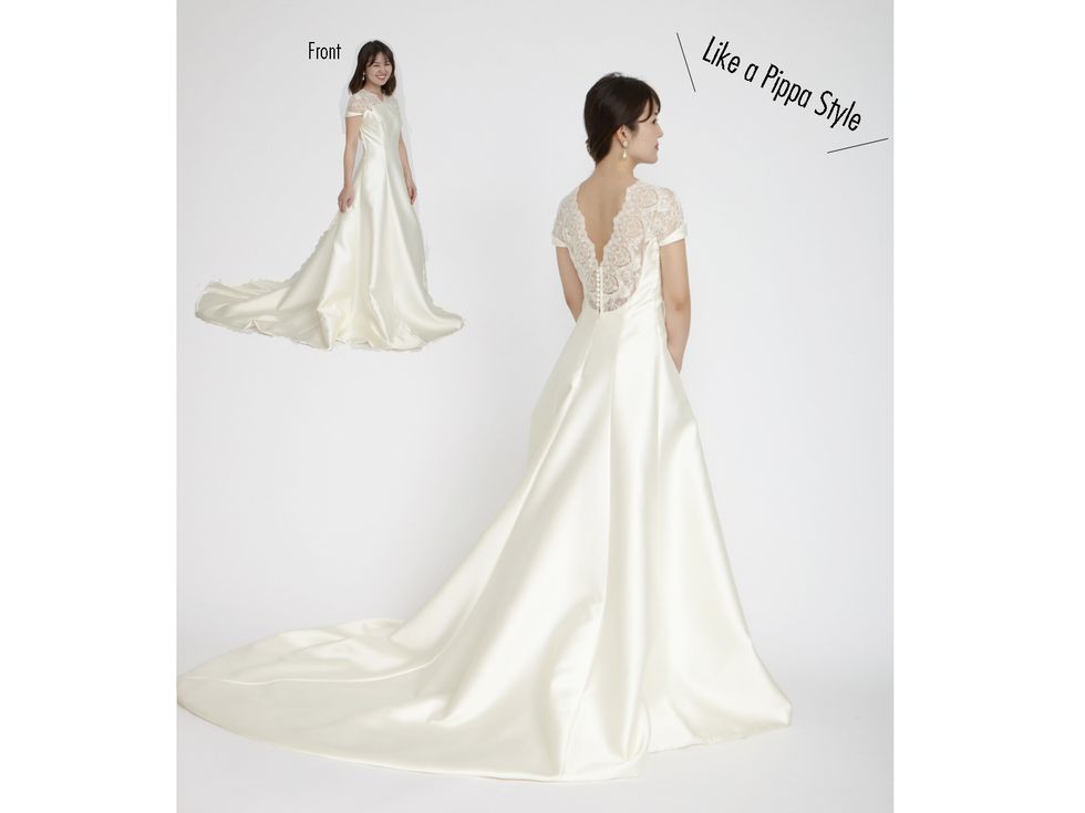Gown, Dress, Clothing, Wedding dress, Shoulder, Bridal party dress, A-line, Bridal clothing, Bride, Ivory, 
