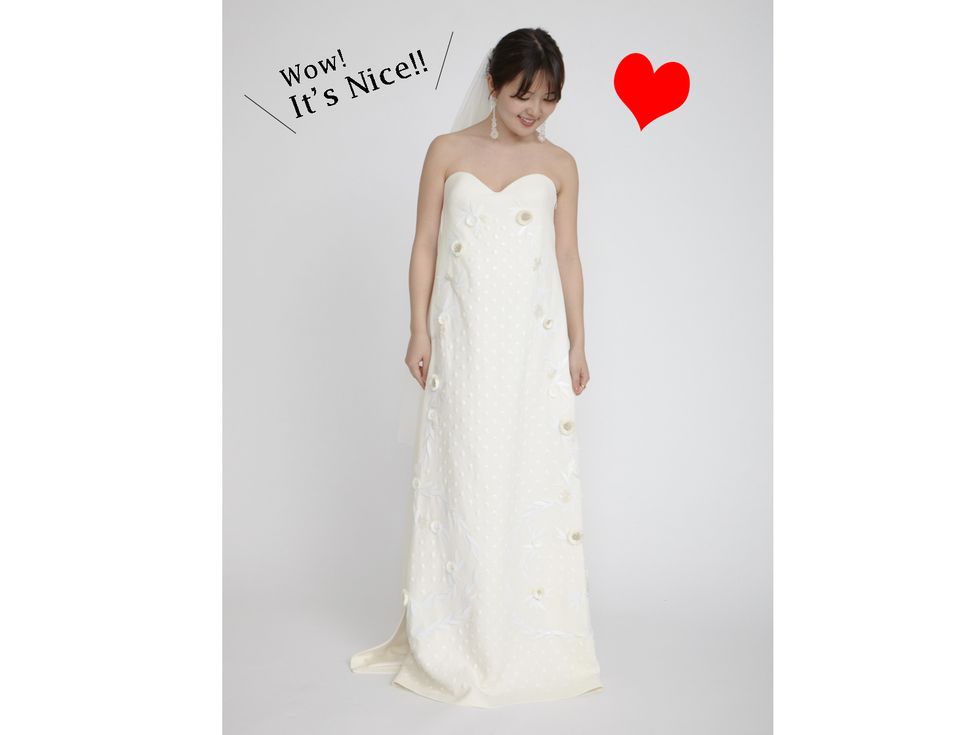 Gown, Dress, Clothing, Shoulder, Wedding dress, Bridal party dress, A-line, Bridal clothing, Strapless dress, Formal wear, 