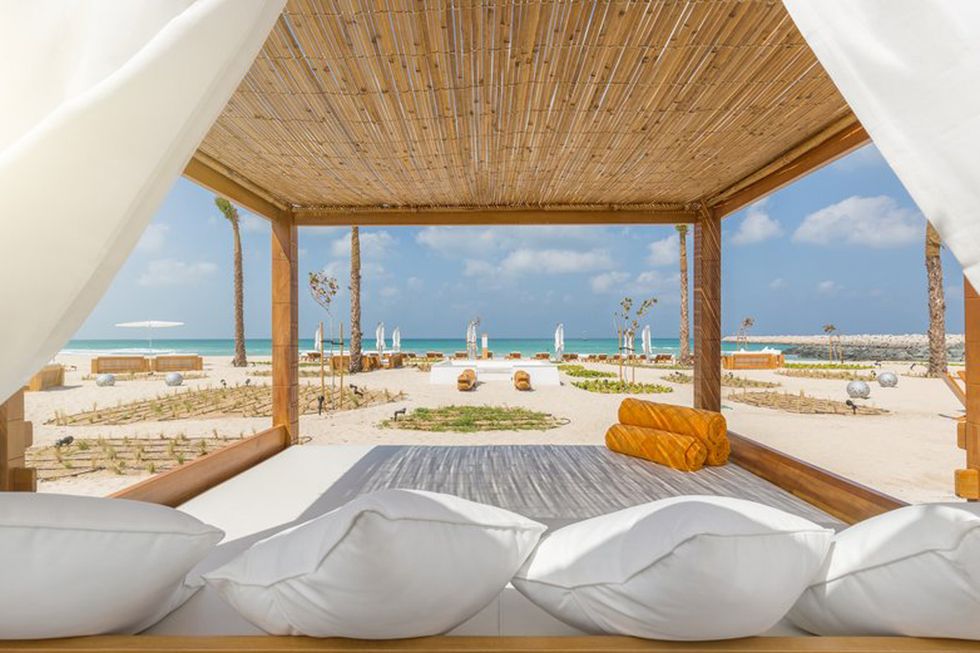 Real estate, Shade, Azure, Sand, Beach, Resort, Shore, Caribbean, Daylighting, Seaside resort, 