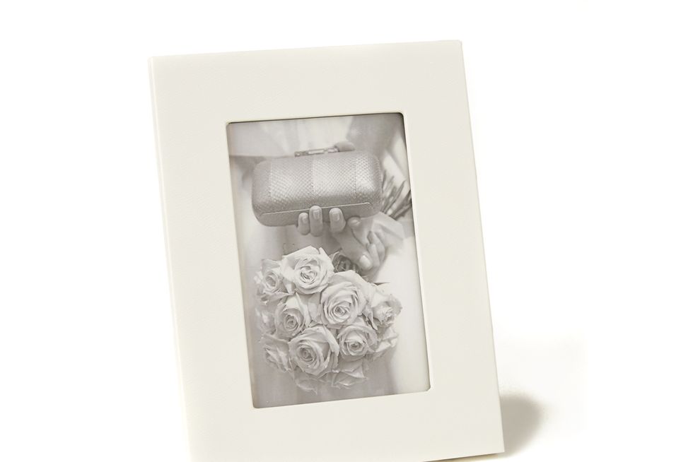 White, Wedding ceremony supply, Fashion accessory, Glass, Picture frame, Silver, Rectangle, 